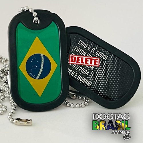 Dog Tag do Brasil com Caixinha